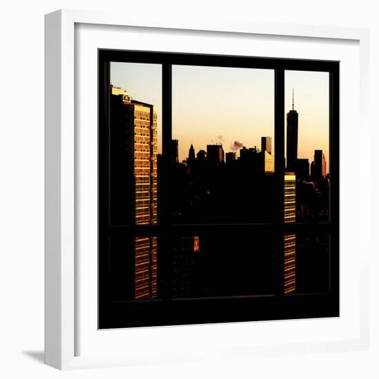 View from the Window - One World Trade Center at Sunset-Philippe Hugonnard-Framed Photographic Print