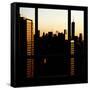 View from the Window - One World Trade Center at Sunset-Philippe Hugonnard-Framed Stretched Canvas