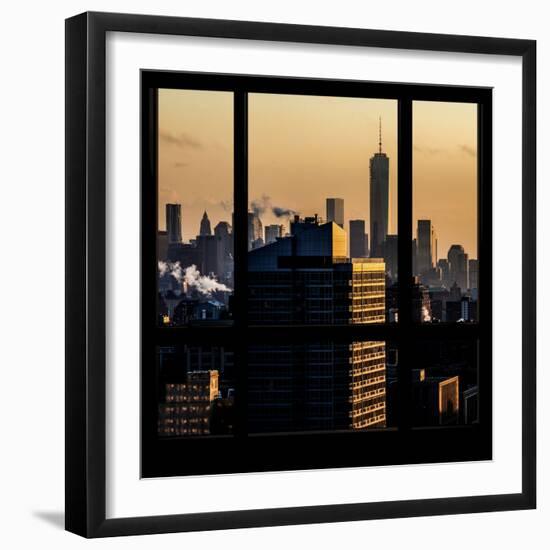 View from the Window - One World Trade Center at Sunset-Philippe Hugonnard-Framed Photographic Print