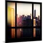 View from the Window - One World Trade Center at Sunset-Philippe Hugonnard-Mounted Photographic Print