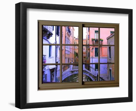 View from the Window over the Canal at Venice-Anna Siena-Framed Giclee Print