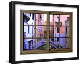 View from the Window over the Canal at Venice-Anna Siena-Framed Giclee Print