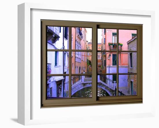 View from the Window over the Canal at Venice-Anna Siena-Framed Giclee Print