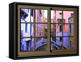 View from the Window over the Canal at Venice-Anna Siena-Framed Stretched Canvas