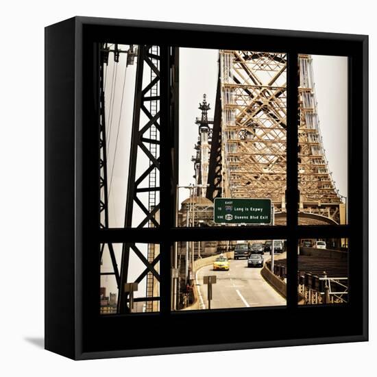 View from the Window - Queensboro Bridge Traffic-Philippe Hugonnard-Framed Stretched Canvas