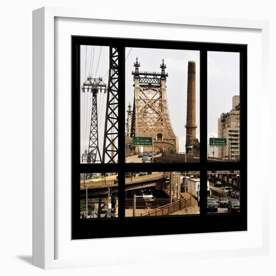 View from the Window - Queensboro Bridge Traffic-Philippe Hugonnard-Framed Photographic Print