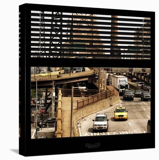 View from the Window - Queensboro Bridge Traffic-Philippe Hugonnard-Stretched Canvas