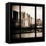 View from the Window - Queensboro Bridge-Philippe Hugonnard-Framed Stretched Canvas