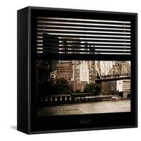 View from the Window - Queensboro Bridge-Philippe Hugonnard-Framed Stretched Canvas