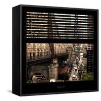 View from the Window - Queensboro Bridge-Philippe Hugonnard-Framed Stretched Canvas