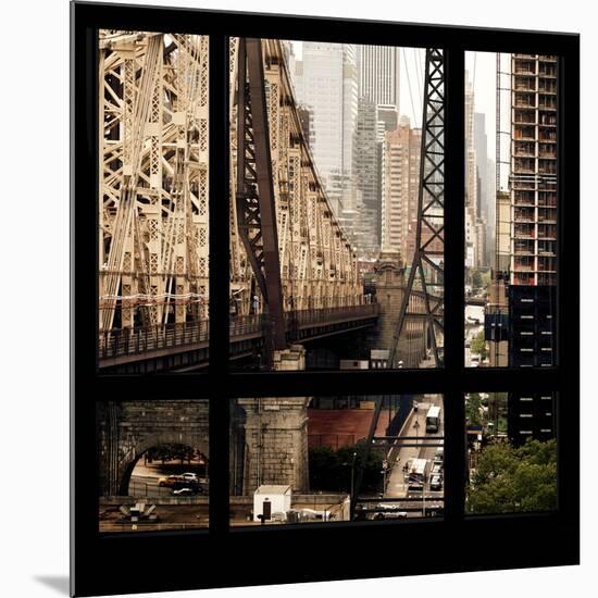 View from the Window - Queensboro Bridge-Philippe Hugonnard-Mounted Premium Photographic Print