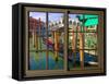 View from the Window Rialto Bridge at Venice-Anna Siena-Framed Stretched Canvas