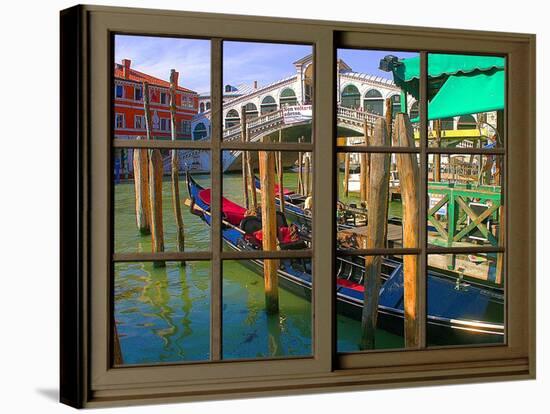 View from the Window Rialto Bridge at Venice-Anna Siena-Stretched Canvas