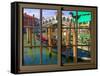 View from the Window Rialto Bridge at Venice-Anna Siena-Framed Stretched Canvas