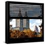 View from the Window - San Remo Building in Autumn - Central Park-Philippe Hugonnard-Framed Stretched Canvas