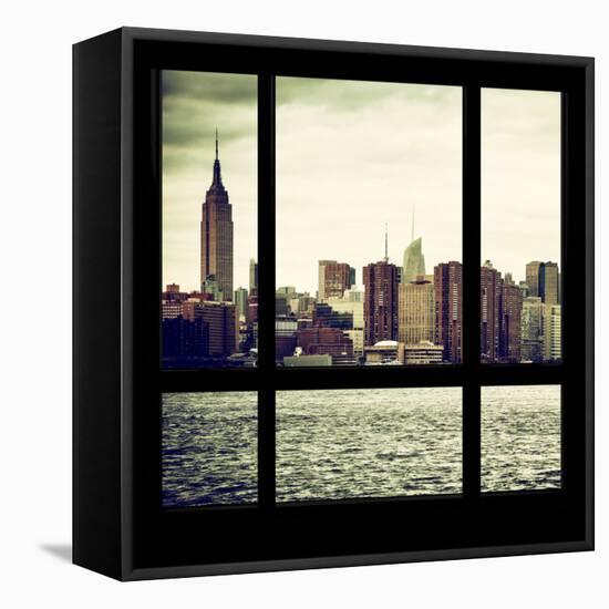 View from the Window - Skyline - Manhattan-Philippe Hugonnard-Framed Stretched Canvas