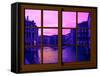 View from the Window the Grand Canal at Venice-Anna Siena-Framed Stretched Canvas