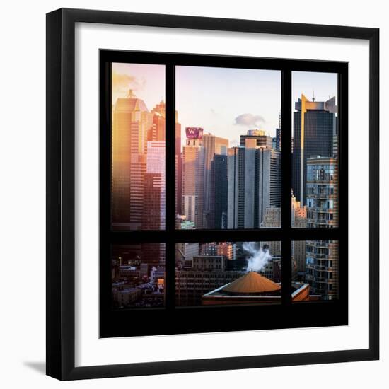 View from the Window - Times Square Buildings-Philippe Hugonnard-Framed Photographic Print