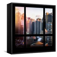 View from the Window - Times Square Buildings-Philippe Hugonnard-Framed Stretched Canvas