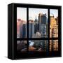 View from the Window - Times Square Buildings-Philippe Hugonnard-Framed Stretched Canvas