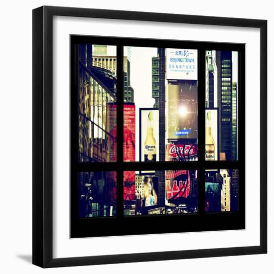 View from the Window - Times Square Buildings-Philippe Hugonnard-Framed Photographic Print