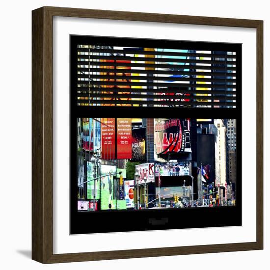 View from the Window - Times Square Buildings-Philippe Hugonnard-Framed Photographic Print