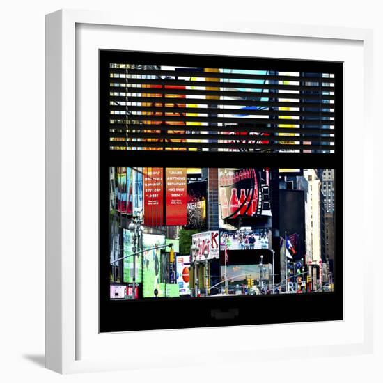 View from the Window - Times Square Buildings-Philippe Hugonnard-Framed Photographic Print