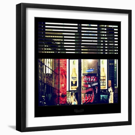 View from the Window - Times Square Buildings-Philippe Hugonnard-Framed Photographic Print