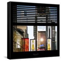 View from the Window - Times Square Buildings-Philippe Hugonnard-Framed Stretched Canvas