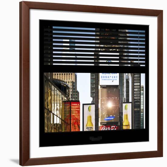 View from the Window - Times Square Buildings-Philippe Hugonnard-Framed Photographic Print