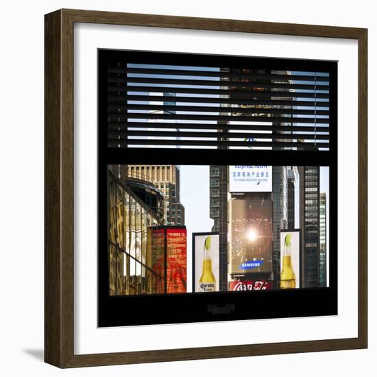 View from the Window - Times Square Buildings-Philippe Hugonnard-Framed Photographic Print