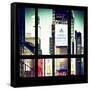 View from the Window - Times Square Buildings-Philippe Hugonnard-Framed Stretched Canvas