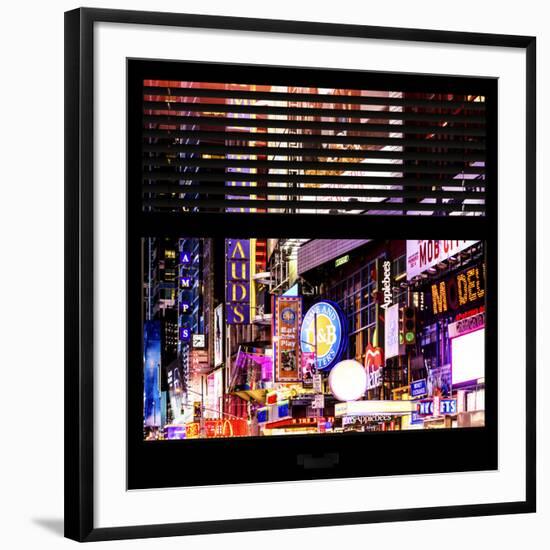 View from the Window - Times Square Night-Philippe Hugonnard-Framed Photographic Print