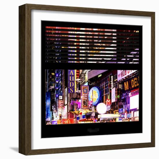 View from the Window - Times Square Night-Philippe Hugonnard-Framed Photographic Print