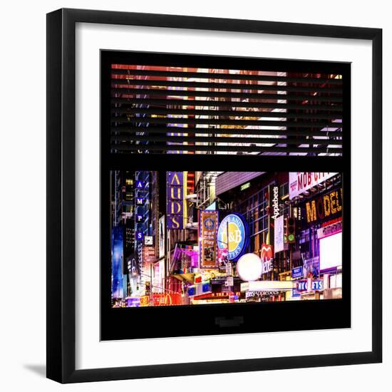 View from the Window - Times Square Night-Philippe Hugonnard-Framed Photographic Print