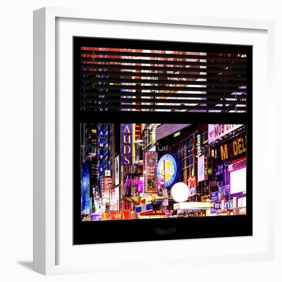 View from the Window - Times Square Night-Philippe Hugonnard-Framed Photographic Print