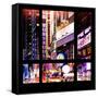 View from the Window - Times Square Night-Philippe Hugonnard-Framed Stretched Canvas