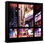 View from the Window - Times Square Night-Philippe Hugonnard-Framed Stretched Canvas