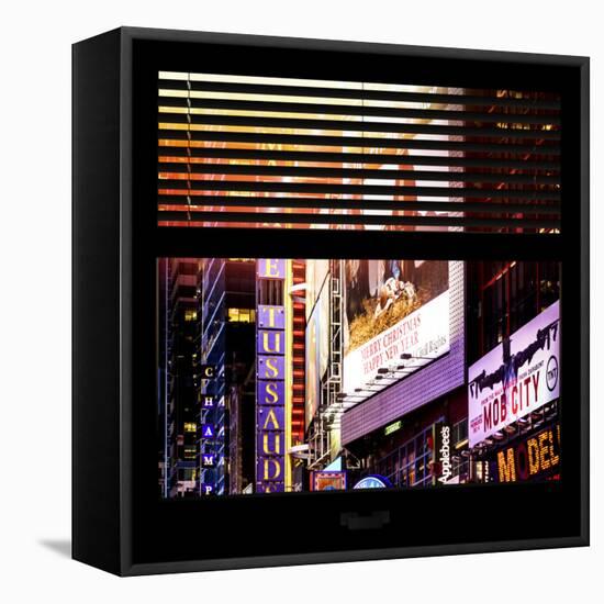 View from the Window - Times Square Night-Philippe Hugonnard-Framed Stretched Canvas