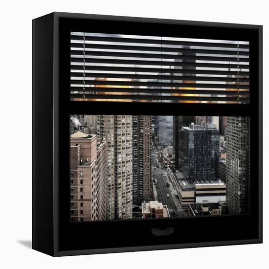 View from the Window - Times Square-Philippe Hugonnard-Framed Stretched Canvas