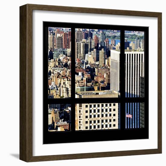 View from the Window - Upper Manhattan Building-Philippe Hugonnard-Framed Photographic Print