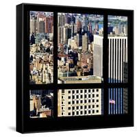 View from the Window - Upper Manhattan Building-Philippe Hugonnard-Framed Stretched Canvas