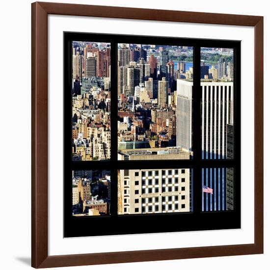 View from the Window - Upper Manhattan Building-Philippe Hugonnard-Framed Photographic Print