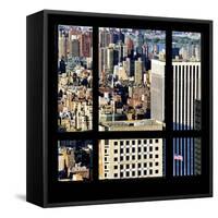 View from the Window - Upper Manhattan Building-Philippe Hugonnard-Framed Stretched Canvas