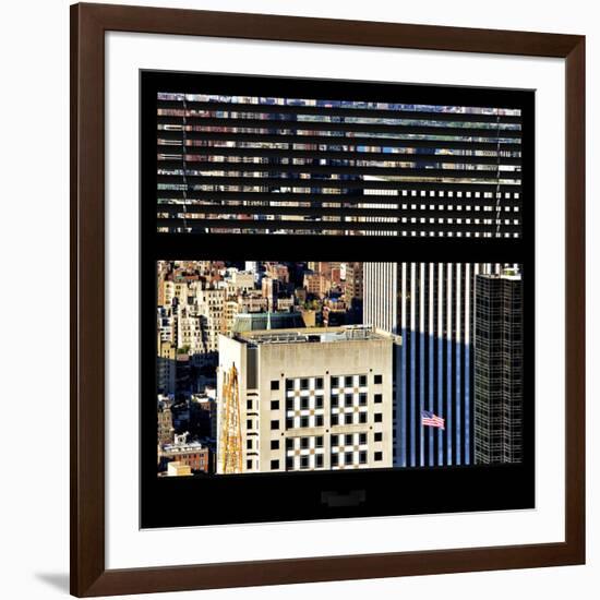 View from the Window - Upper Manhattan Building-Philippe Hugonnard-Framed Photographic Print