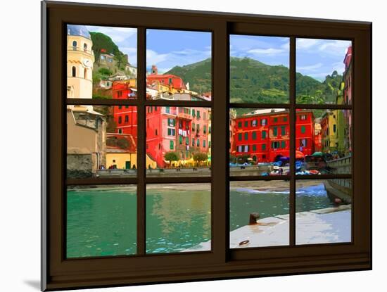 View from the Window Vernazza at Cinque Terre-Anna Siena-Mounted Premium Giclee Print