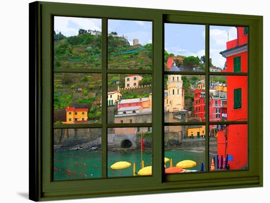 View from the Window Vernazza at Cinque Terre-Anna Siena-Stretched Canvas