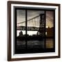 View from the Window - Williamsburg Bridge - New York-Philippe Hugonnard-Framed Photographic Print