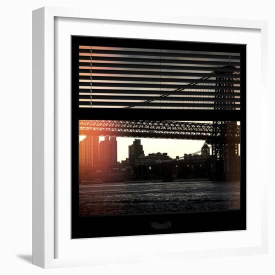 View from the Window - Williamsburg Bridge - New York-Philippe Hugonnard-Framed Photographic Print