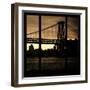 View from the Window - Williamsburg Bridge - New York-Philippe Hugonnard-Framed Photographic Print